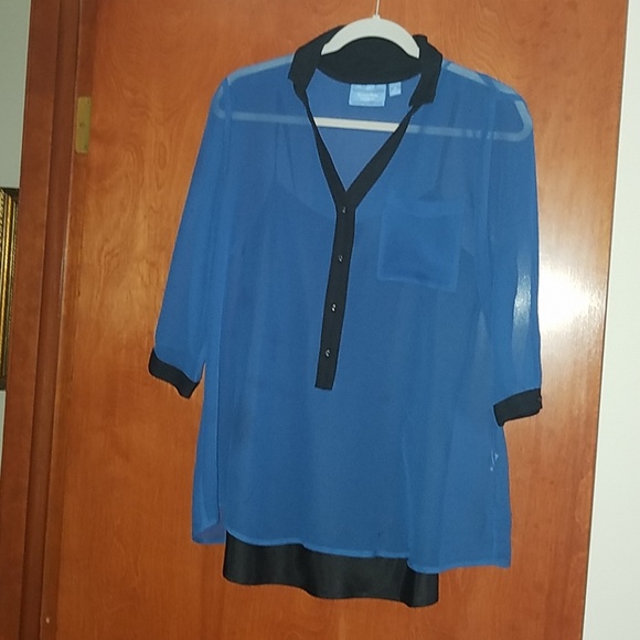 Vera Wang sheer blouse - Picture 1 of 6